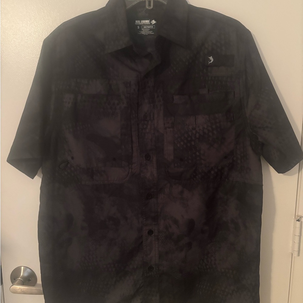 Reel Legends Dark Patterned Short Sleeve Shirt